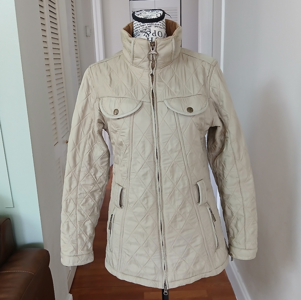 Barbour Quilted Cream Jacket